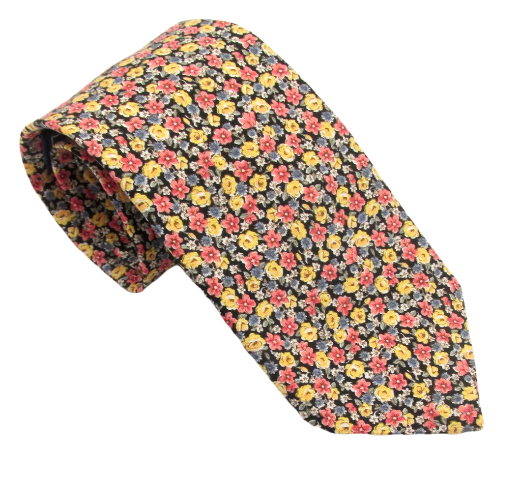 Small Red Flower Cotton Tie by Van Buck