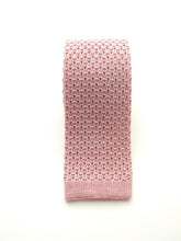 Baby Pink Knitted Silk Tie by Van Buck