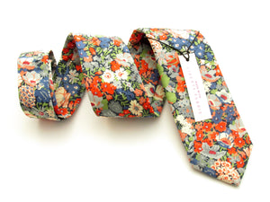 Thorpe Green Cotton Tie Made with Liberty Fabric