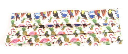 Face Mask Pleated Liberty Print Birds of Paradise