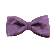 Purple Soho Plain Silk Pre-Tied Bow by Van Buck