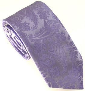 Lilac Paisley Wedding Tie By Van Buck 