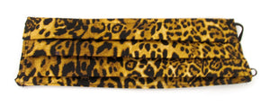 Leopard Print Cotton Pleated Face Covering / Mask