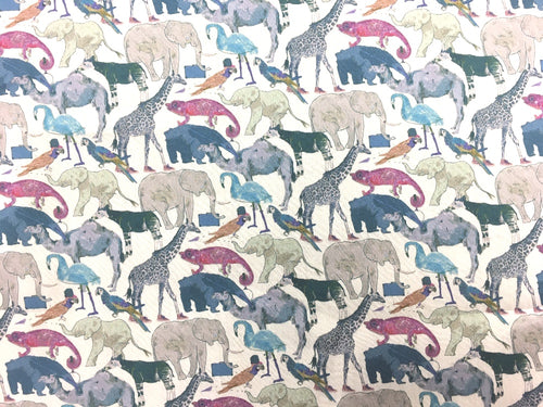 Queue For The Zoo Liberty Fabric
