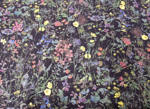 Wild Flowers Navy Liberty Fabric