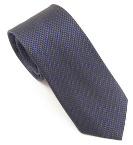 Van Buck London Plain Navy Blue Silk Tie