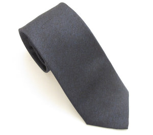 Navy Blue Soho Plain Silk Wedding Tie by Van Buck