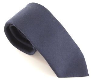 Navy Blue Wool Tie by Van Buck