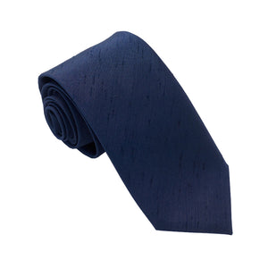 Navy Blue Slub Wedding Tie by Van Buck