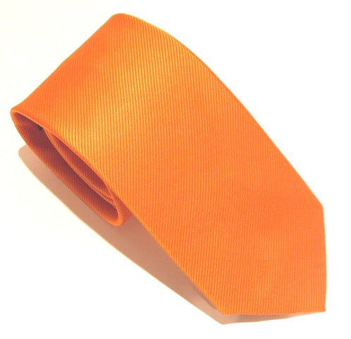 Orange Plain Red Label Silk Tie by Van Buck