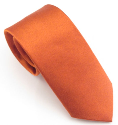 Orange Soho Silk Wedding Tie by Van Buck