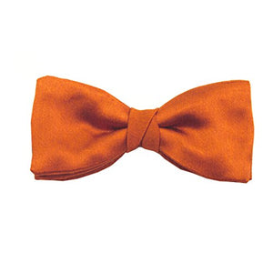 Orange Silk Bow Tie by Van Buck