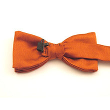 Orange Silk Bow Tie by Van Buck