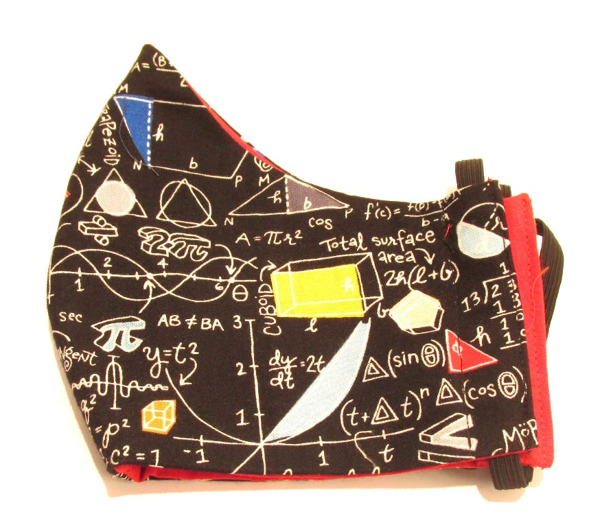 Face Mask School Maths Print - School Maths Design - Stylish Face Mask ...