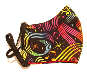 Colourful Music Print Face Covering / Mask