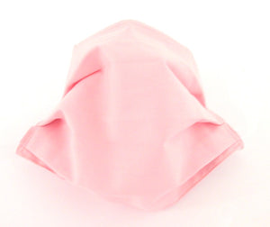 Plain Pink Pleated Face Covering