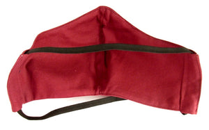 Plain Wine Red Cotton Face Covering / Mask