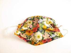 Liberty Print Blooms Pleated Face Covering / Mask 