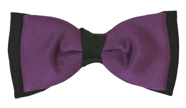 Purple & Black Bow Tie by Van Buck