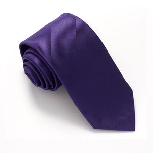 Purple Plain Red Label Silk Tie by Van Buck
