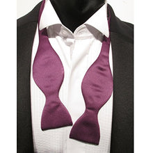 Purple Self-Tied Wedding Bow Tie by Van Buck