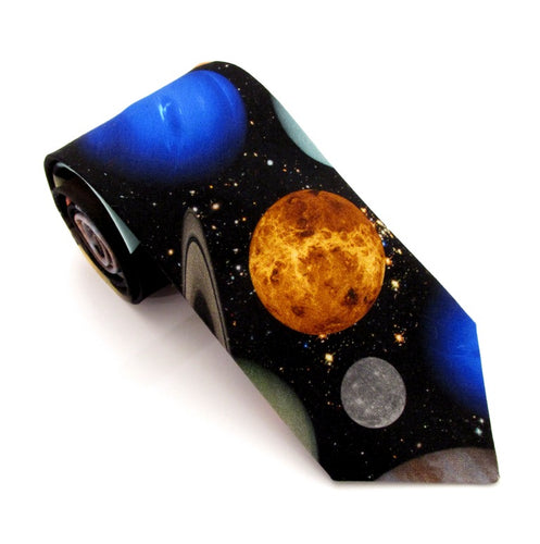 Galactic Solar System Cotton Tie by Van Buck