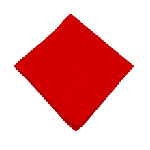 Red Plain Silk Pocket Square by Van Buck