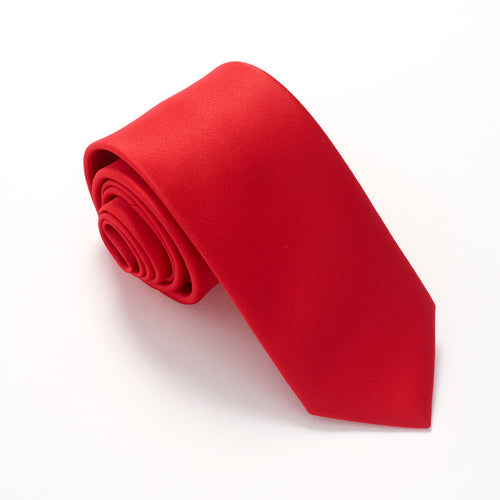 Red Satin Wedding Tie By Van Buck 