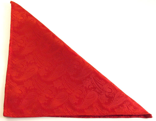 Red Paisley Pocket Square by Van Buck