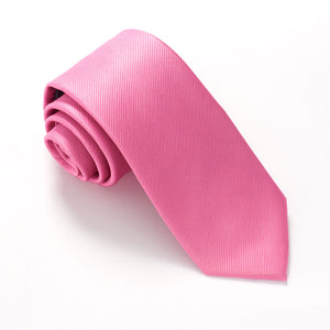 Rose Pink Plain Red Label Pink Silk Tie by Van Buck