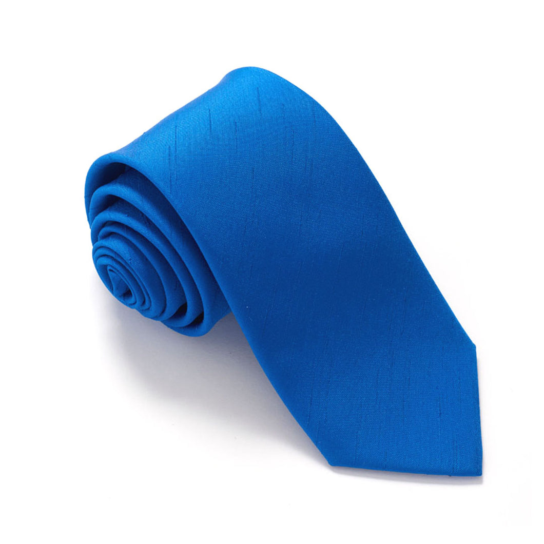 Royal Blue Slub Wedding Tie by Van Buck