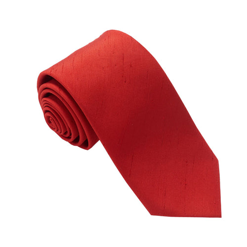 Red Slub Wedding Tie by Van Buck 