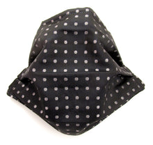 Black & Grey Polka Dot Pattern Silk Face Covering / Mask