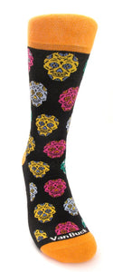 Grey Multi Spot Reversible Scarf & Skull Socks Gift Set