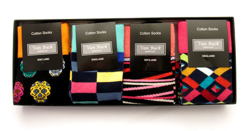 Van Buck 4 Pairs Multi Pack 3 Socks Gift Set