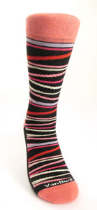 Brown and Sky Blue Reversible Scarf & Stripe Socks Gift Set