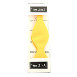 Sunflower Yellow Self-Tied Bow Tie by Van Buck