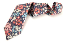 Sea Blossom Pink Cotton Tie Made with Liberty Fabric