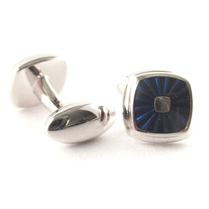Van Buck Limited Edition Rounded Blue Cufflinks