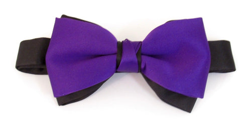 Purple & Black Bow Tie by Van Buck