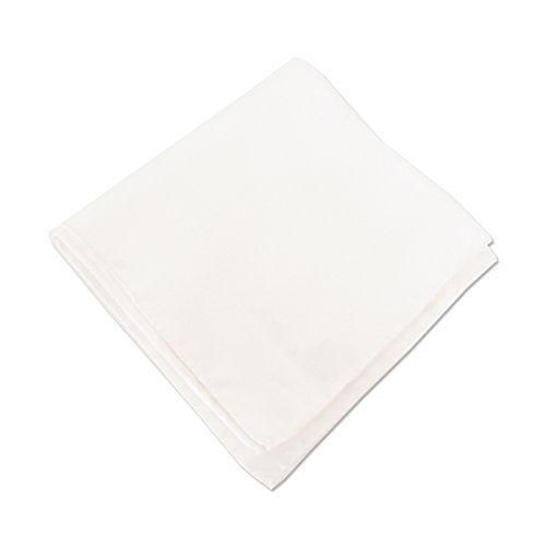 White Plain Silk Pocket Square by Van Buck