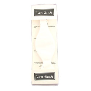 White Self-Tie Bow Tie by Van Buck