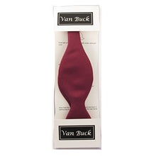 Burgundy Self-Tied Bow Tie by Van Buck