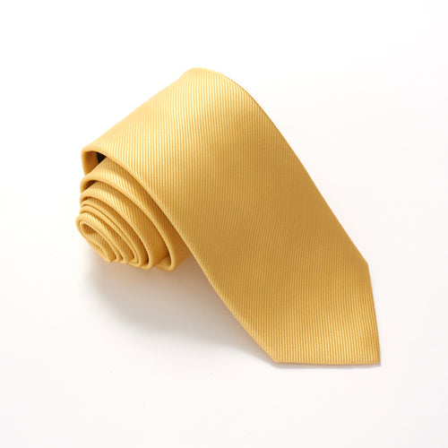 Yellow Plain Red Label Silk Tie by Van Buck