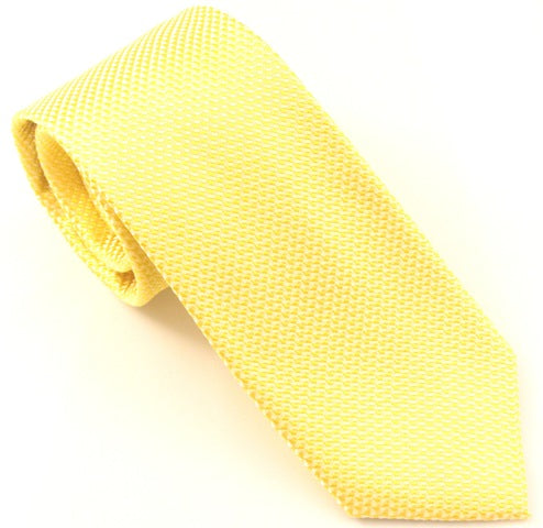 Yellow Silk Wedding Tie by Van Buck