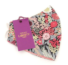 Ciara Grey Cotton Tie & Face Mask Set Made with Liberty Fabric