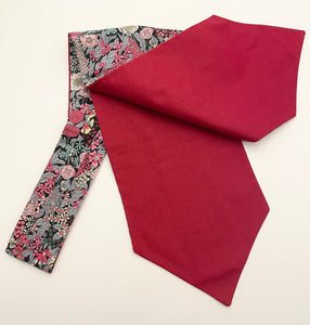 Ciara Grey Cotton Cravat Made with Liberty Fabric