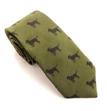Labrador Green Country Silk Tie by Van Buck