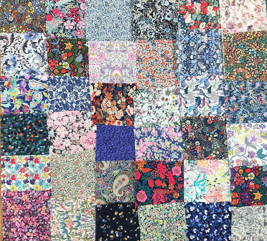 Bag of 18 Assorted Patchwork Liberty Fabric Pieces