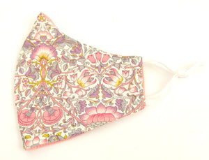 Lodden Pink Face Covering / Mask Made with Liberty Fabric